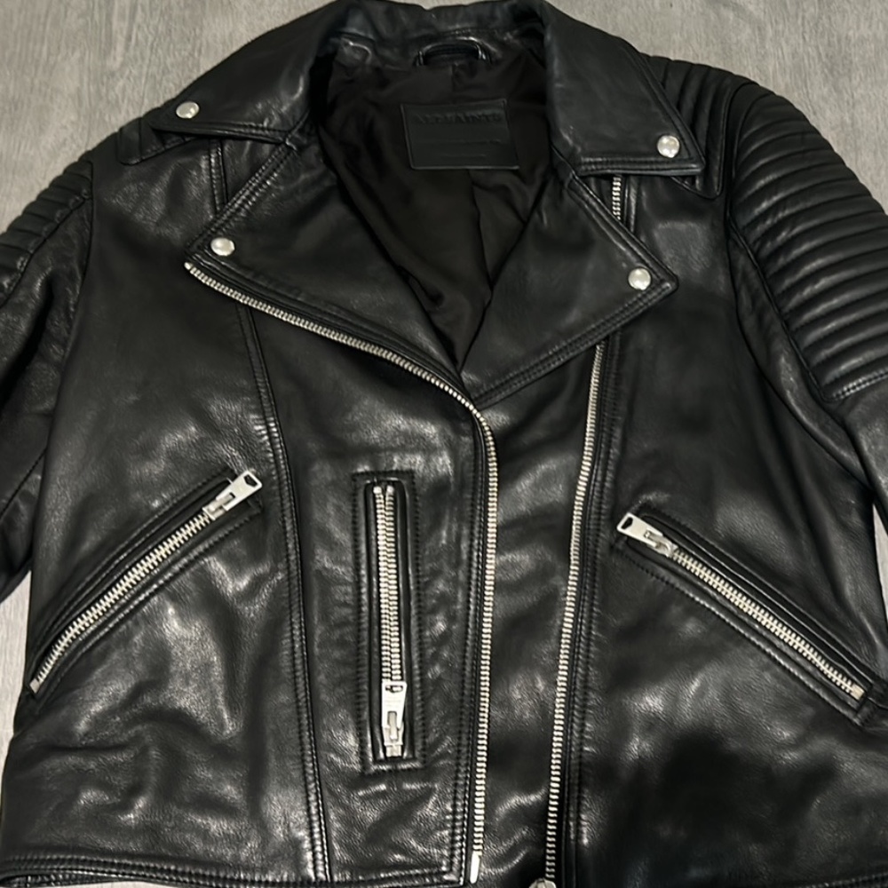 All saints leather jacket kimber